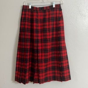 Vintage David Brooks Ltd. Wool Plaid Tartan Skirt